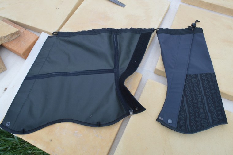 Finshed gaiters - inside