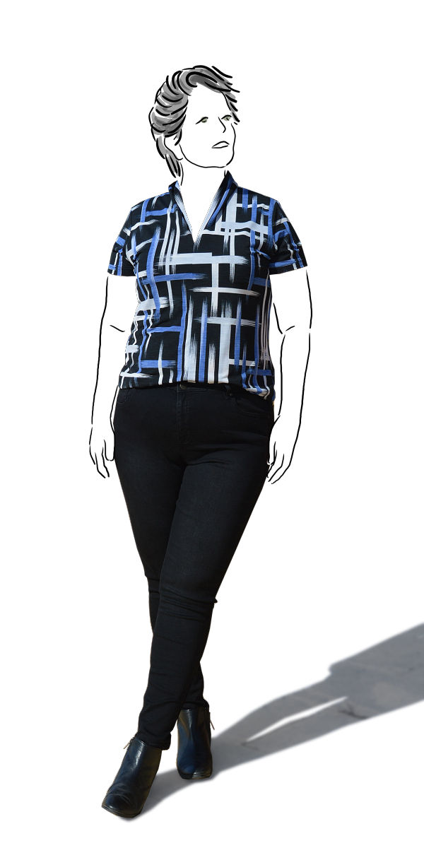 Cashmerette Ames Black skinny jeans - front