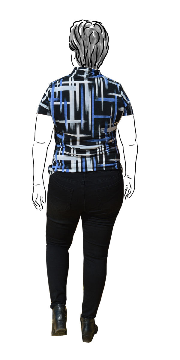 Cashmerette Ames Black skinny jeans - back